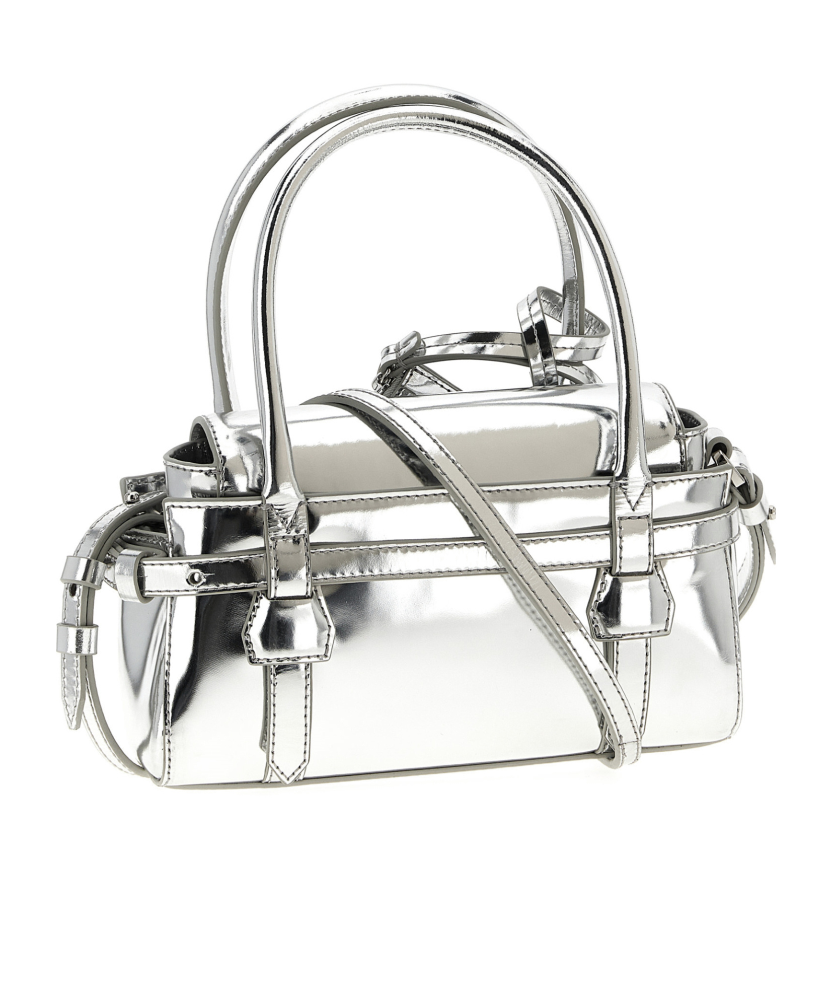 Dsquared2 Twin Mini Handbag In Silver