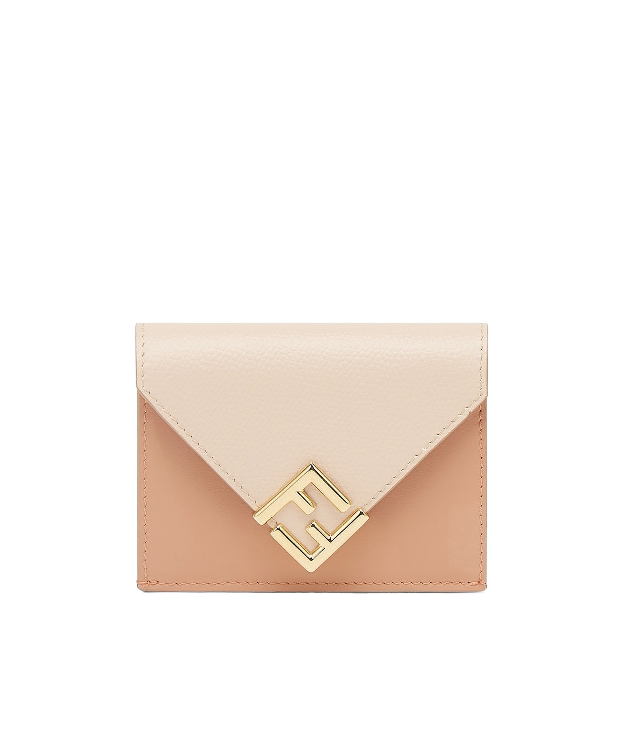 Fendi Ff Diamonds Medium Tri-fold Wallet Accessories In Nude