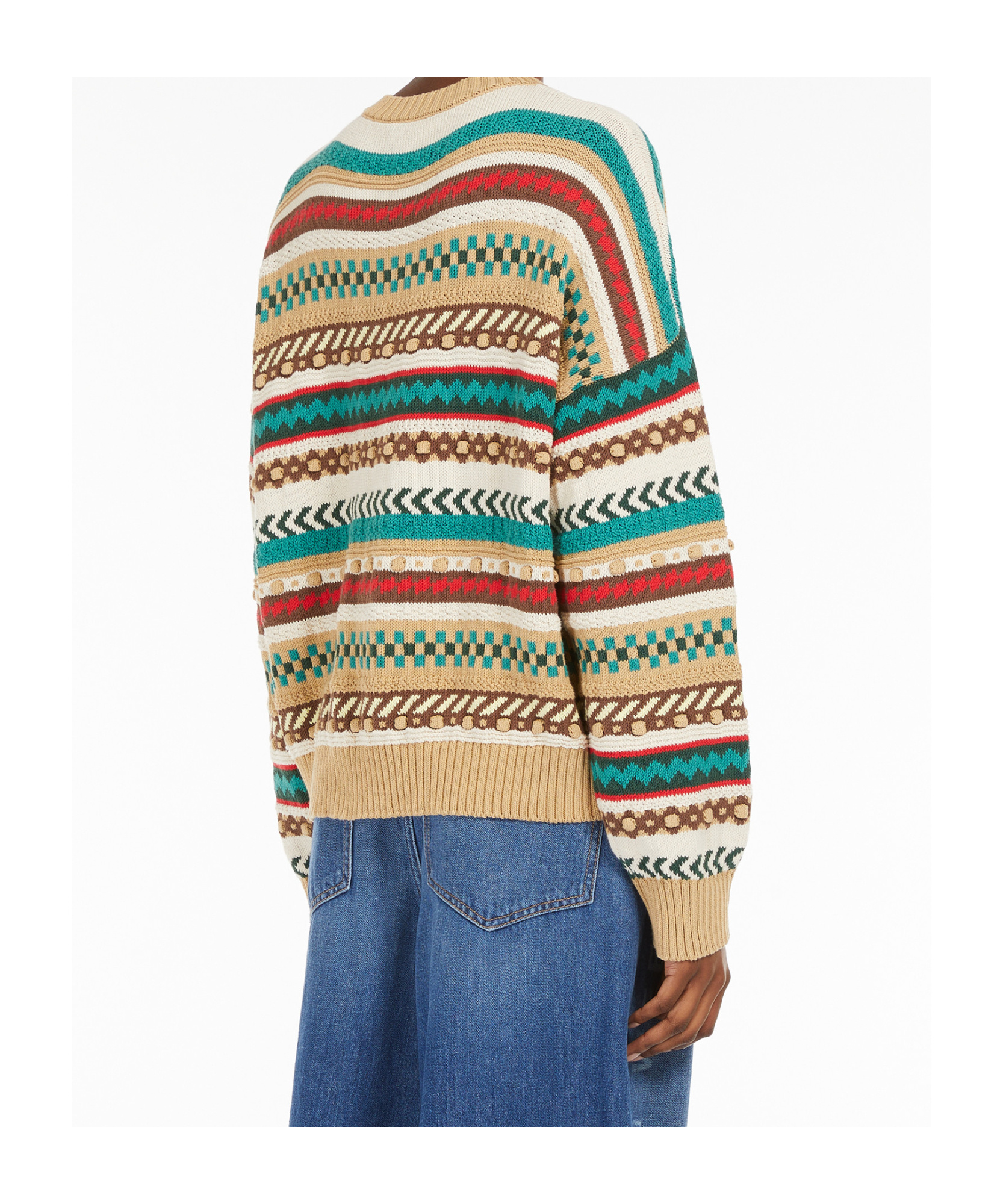Weekend Max Mara Women's Novara - Cotton Jumper With Jacquard Design Sweater In Nude