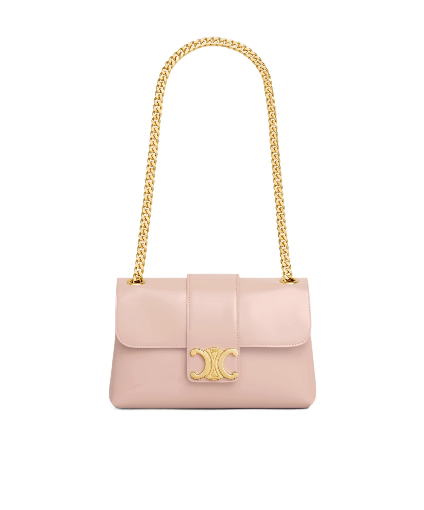 Celine Victoire Clamshell Shoulder Bag In Nude