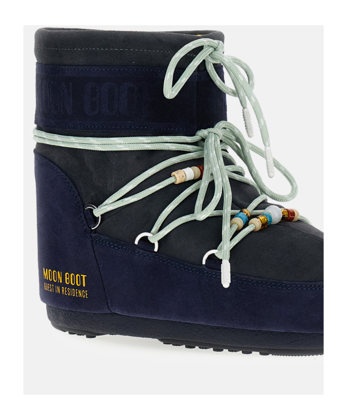 Moon Boot Two-tone Suede S X Guest In Residence Icon Low Ankle Boots In Blue