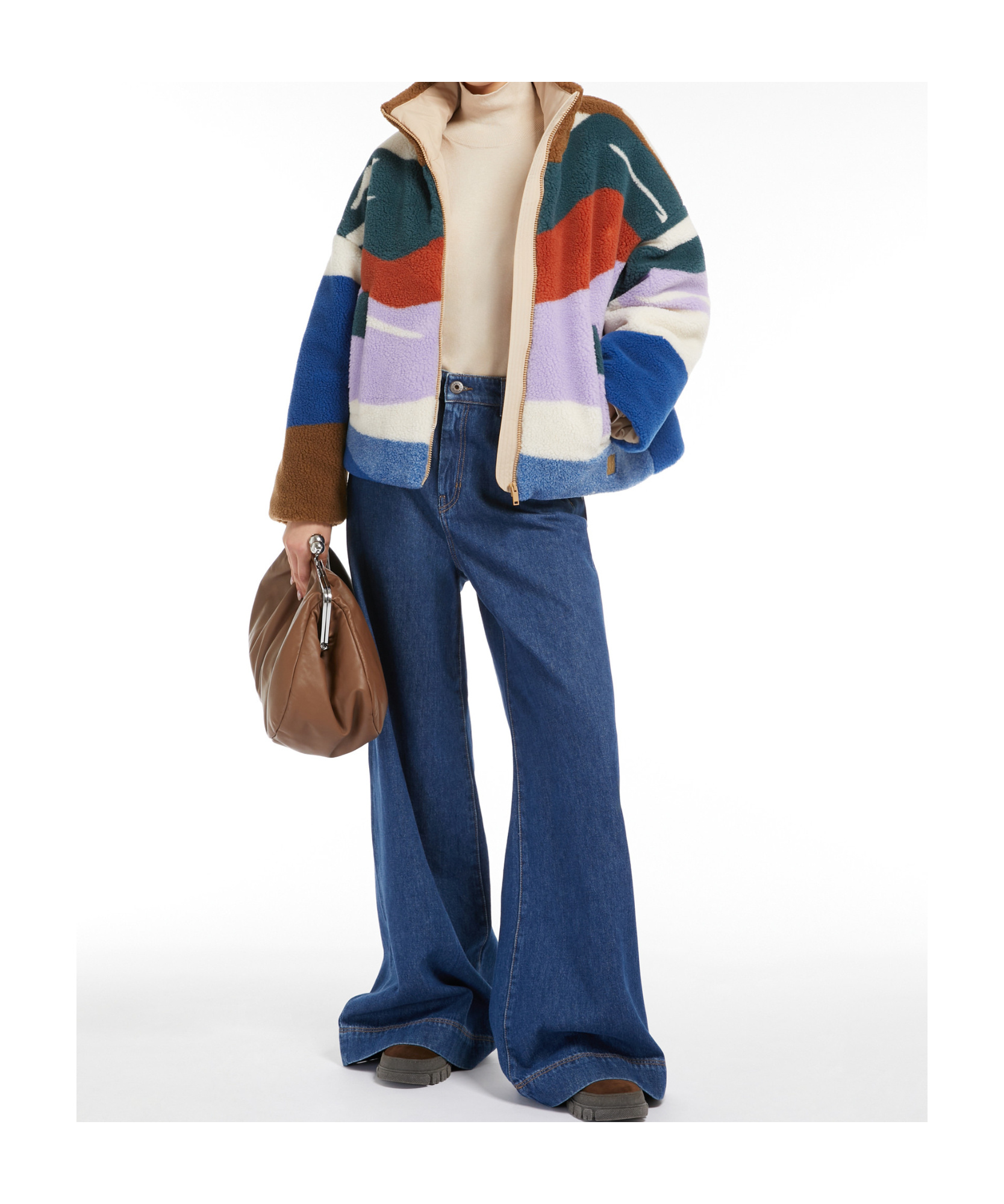 Weekend Max Mara Long-sleeved Casual Jacket In Multicolor