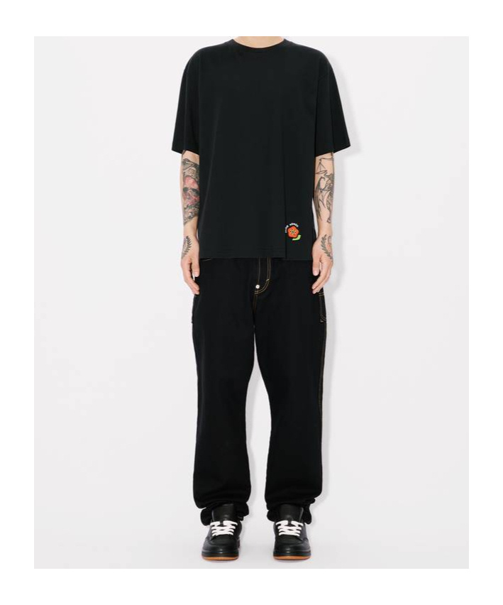 Kenzo Pop Embroidered Oversized T-shirt In Black