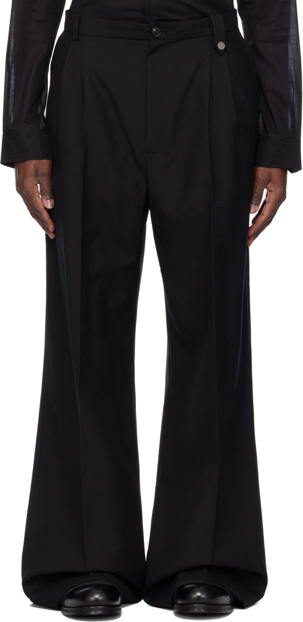 Egonlab Pleated Trousers In Black