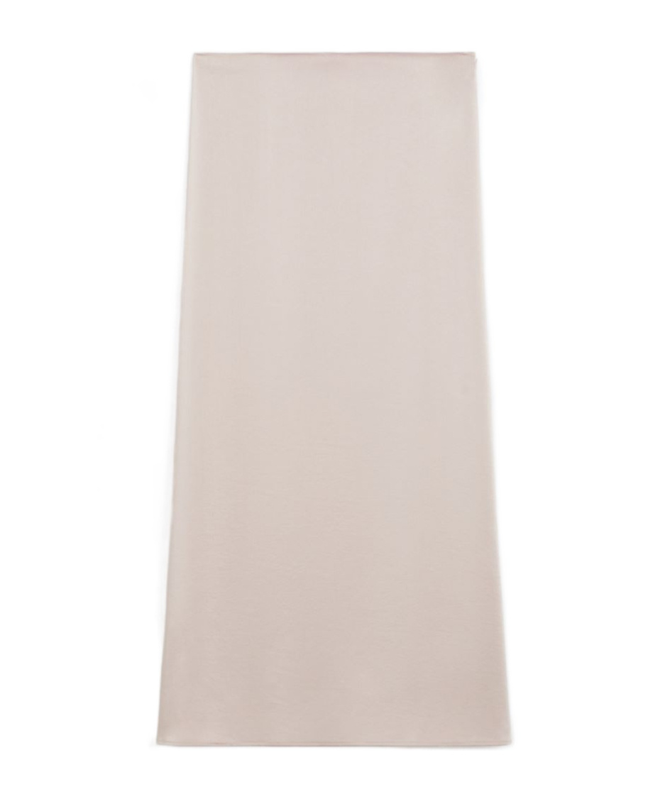 Weekend Max Mara Omens Powder Angelo Satin Midi Skirt In Neutral