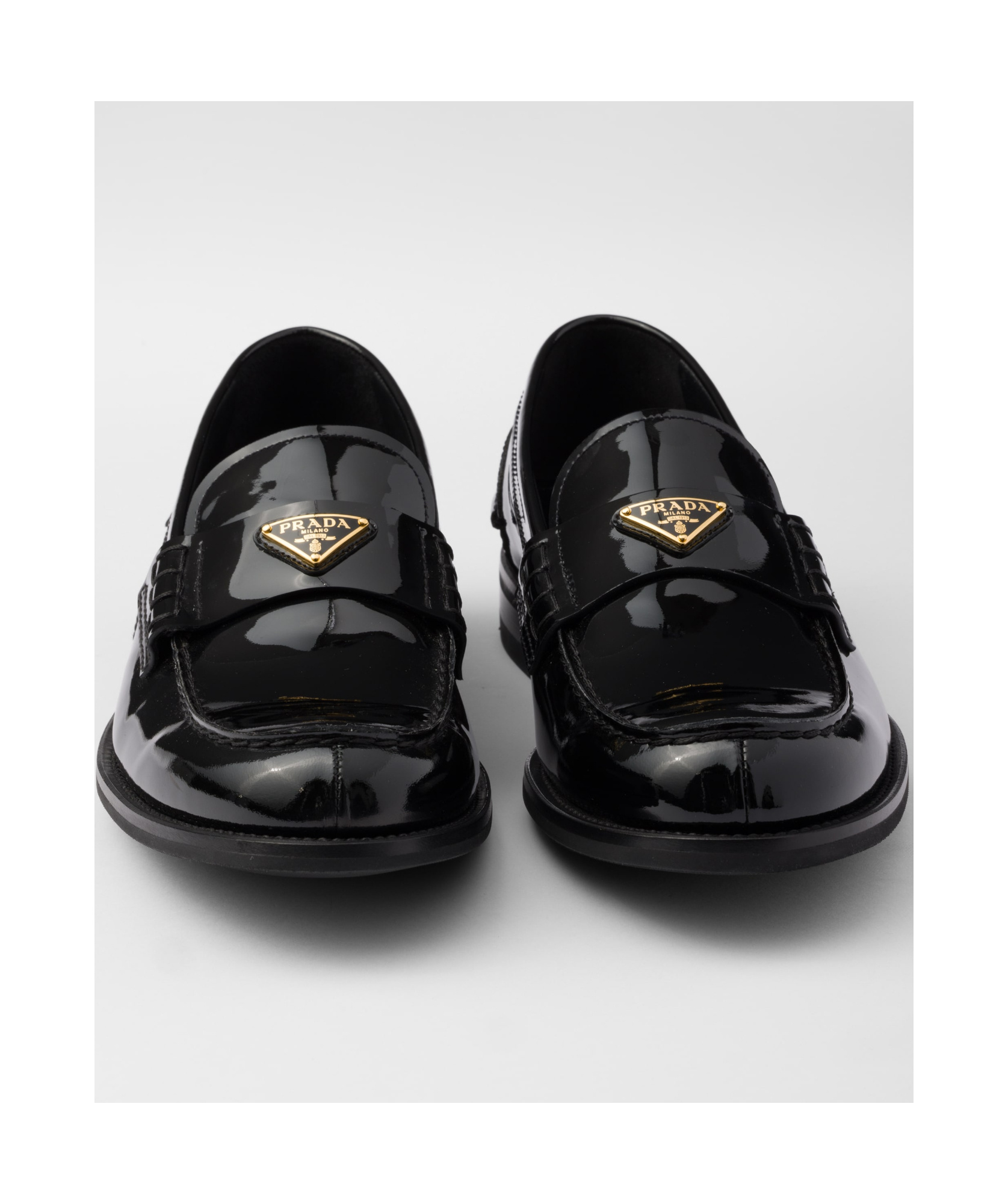 Prada Loafers Brushed Leather Elastic Gusset In Black