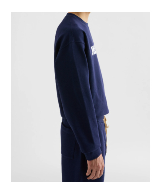 Jil Sander Cotton Logo Sweatshirt In Blue