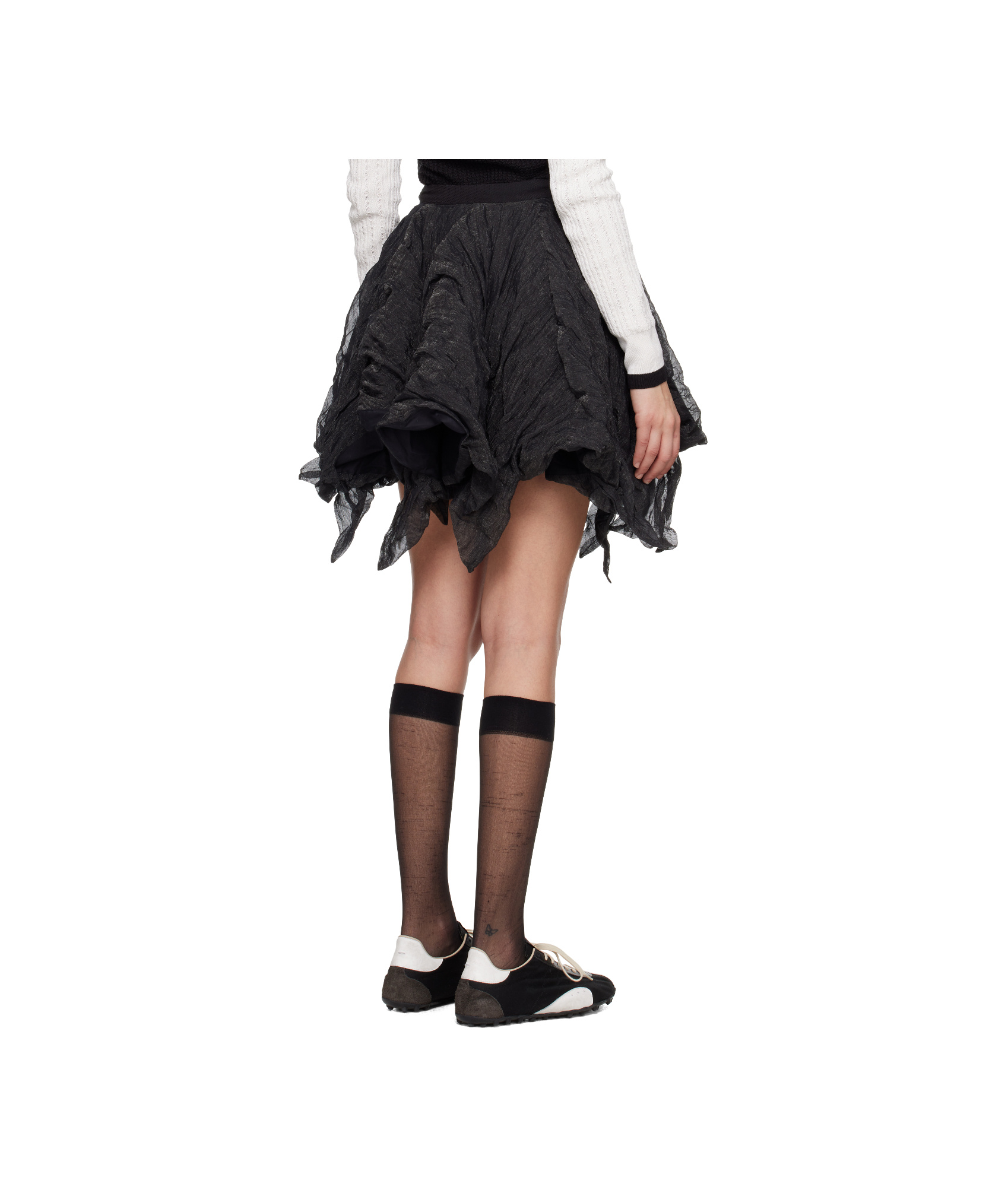 Kiko Kostadinov Black Uhura Circle Midi Skirt In Black