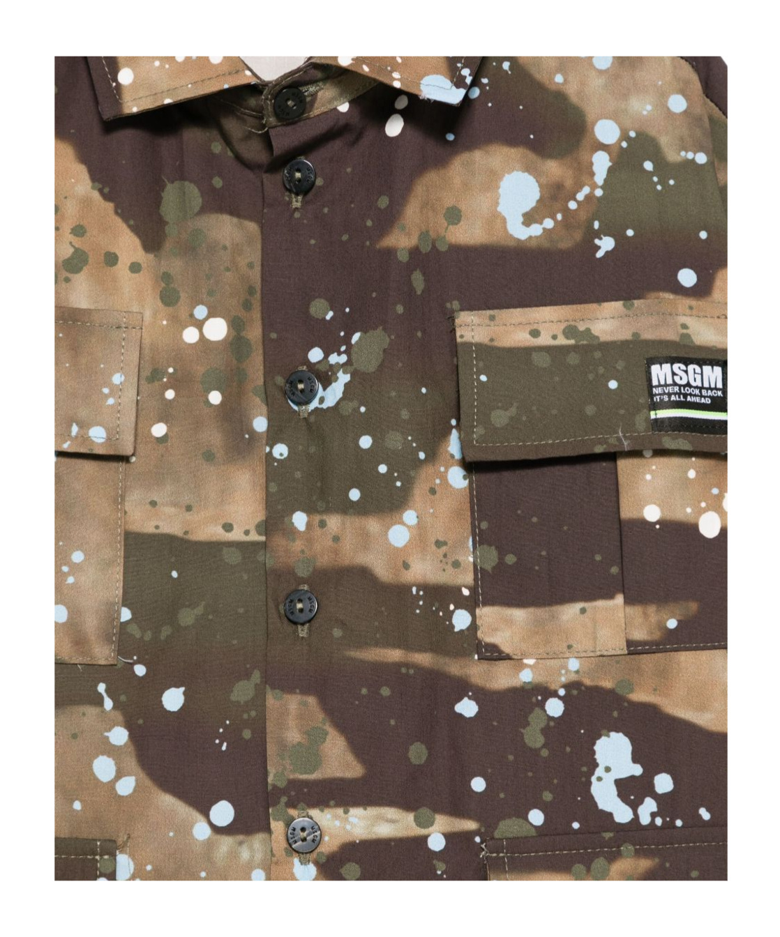 Msgm Long Sleeve Shirt In Multi