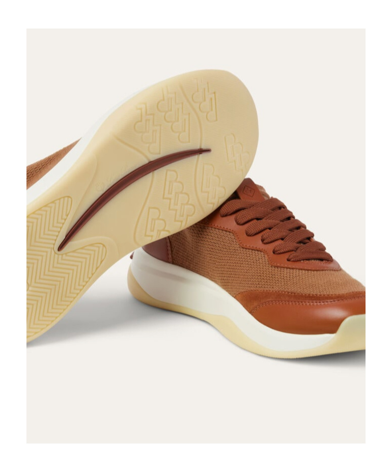 Loro Piana Leather-mesh Sneakers