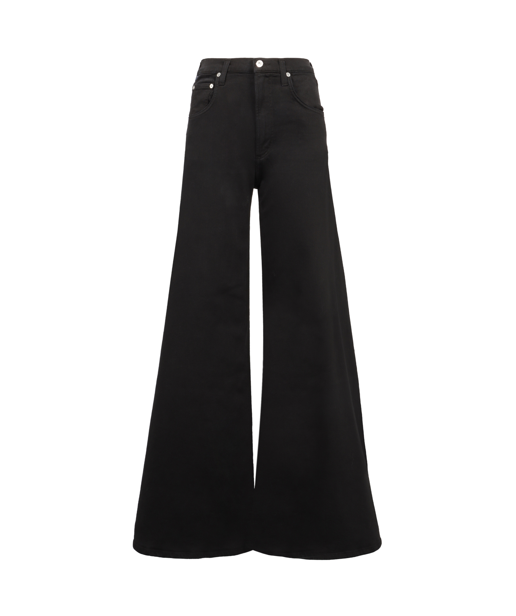 Citizens Of Humanity Amari Stretch High-rise Ultra Wide-leg Jeans In Black