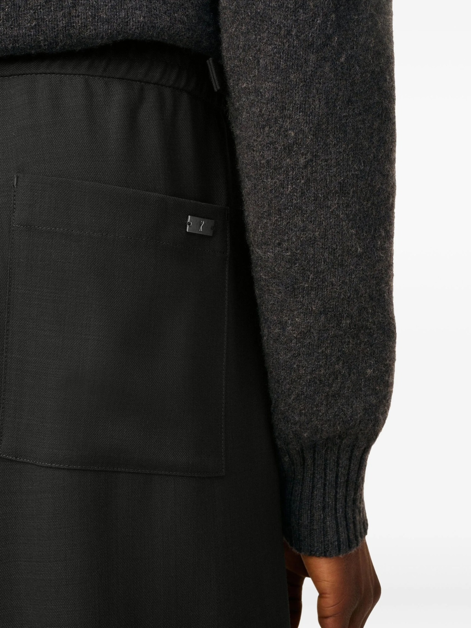 Ami Alexandre Mattiussi Ami Paris Trousers Elasticated Clothing In Black