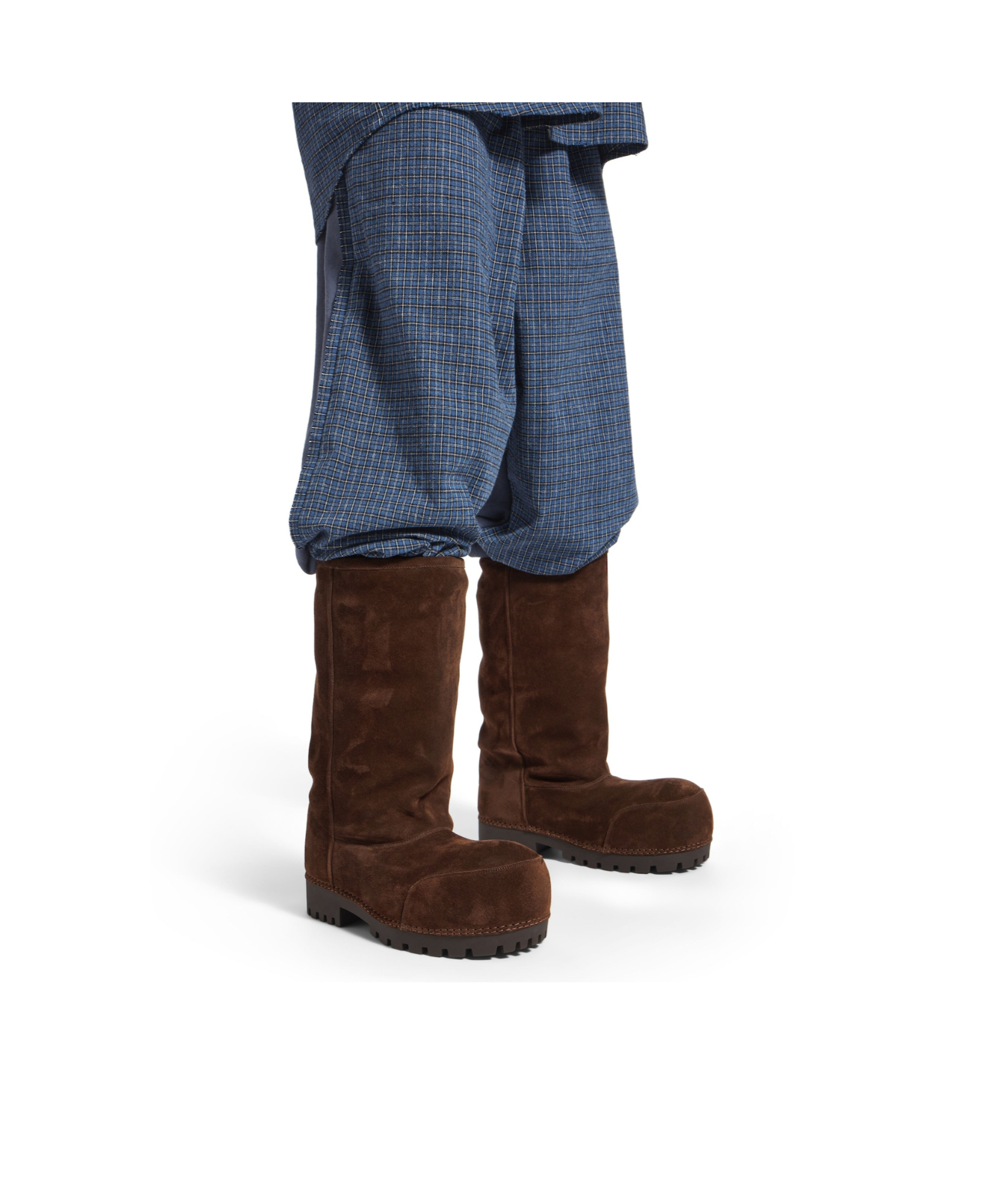 Balenciaga Alaska Suede Knee-high Boots In Brown