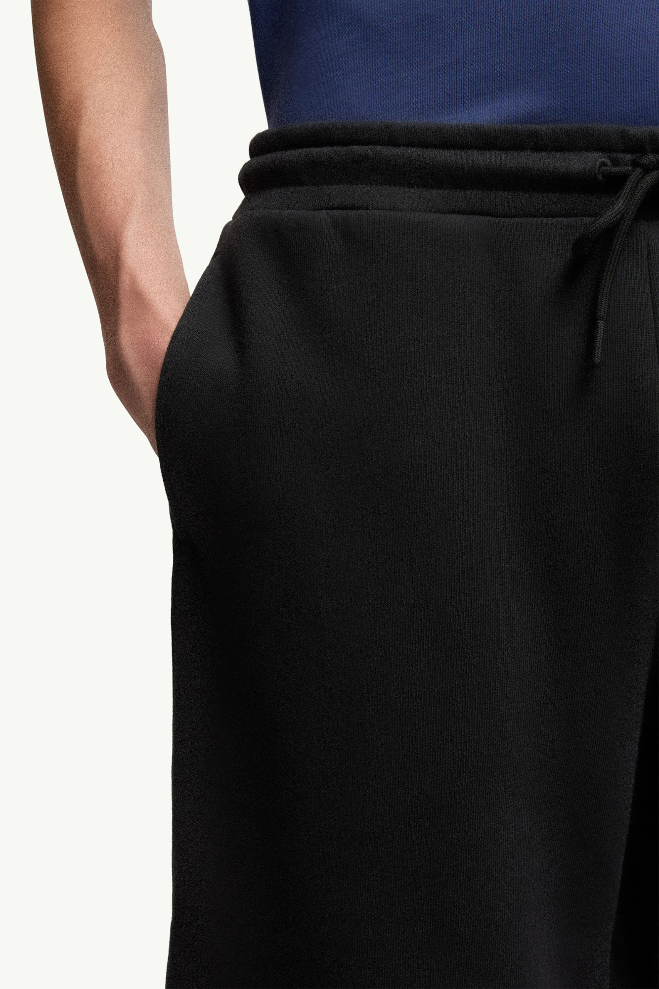 Moncler Embroidered-logo Track Shorts In Black