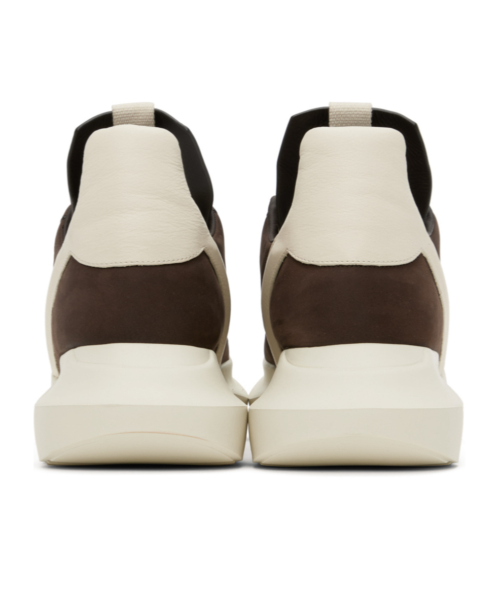 Rick Owens Brown Geth Sneakers In Nude