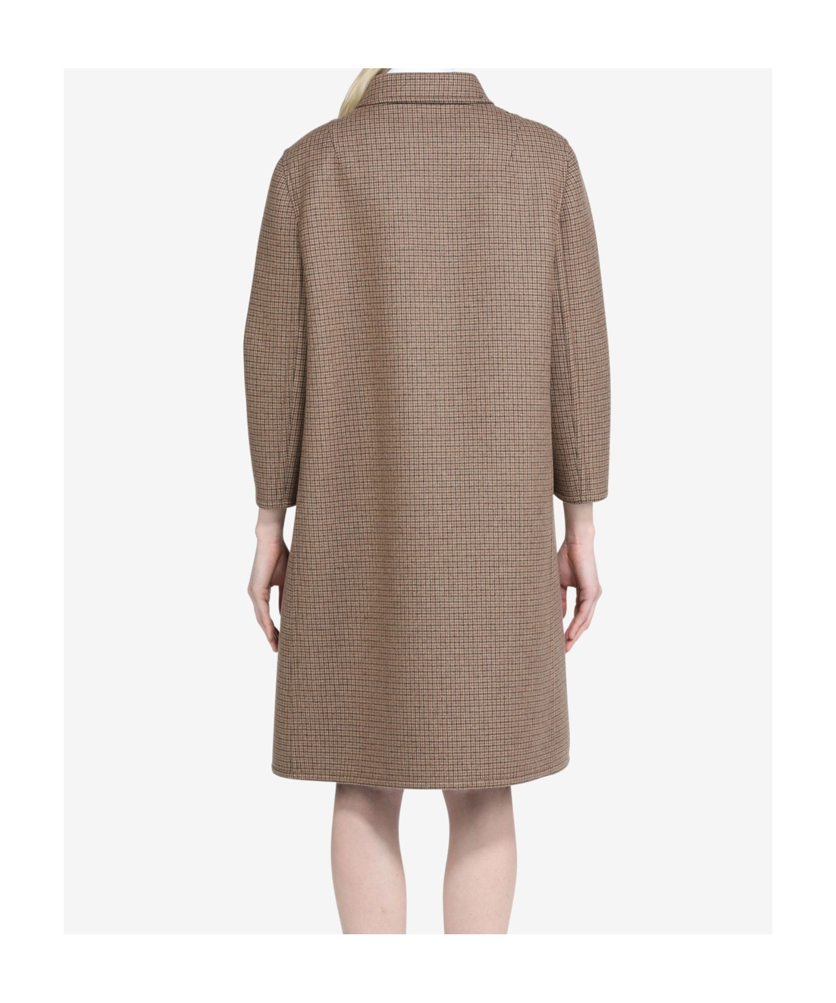 Shop N°21 Houndstooth Coat In Brown