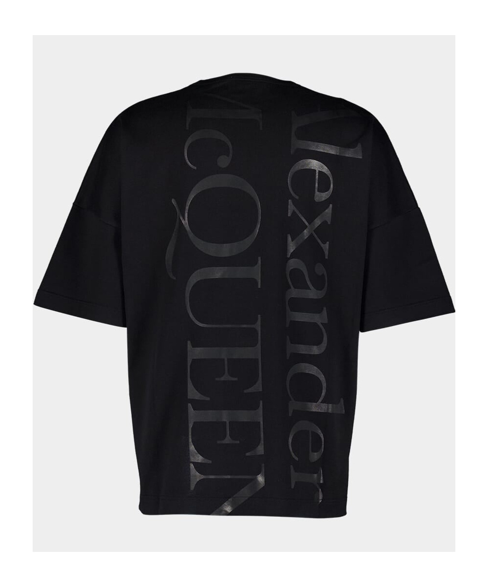 Alexander Mcqueen Logo-print Cotton T-shirt In Black