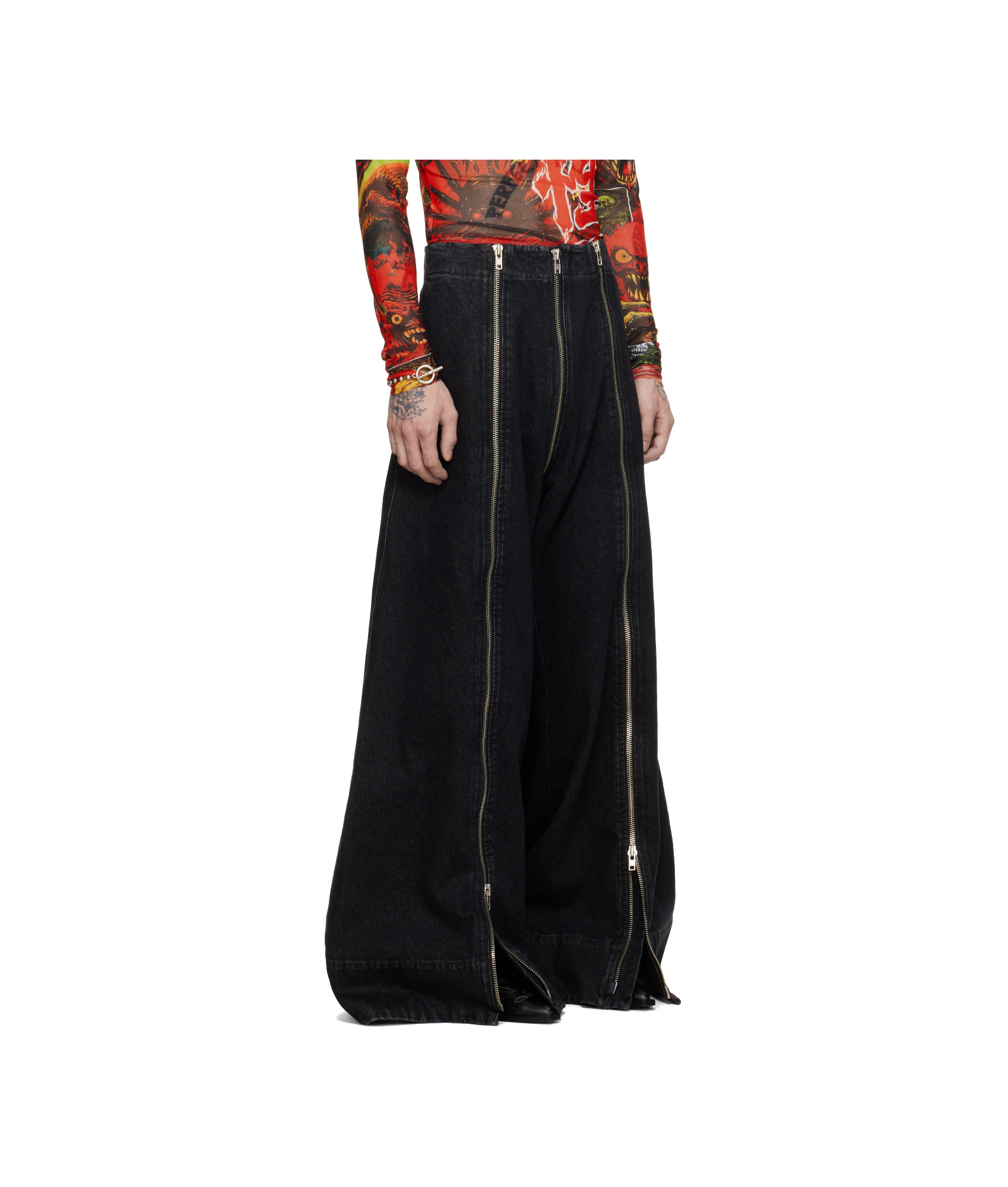 Lu'u Dan Black Flight Jeans In Black