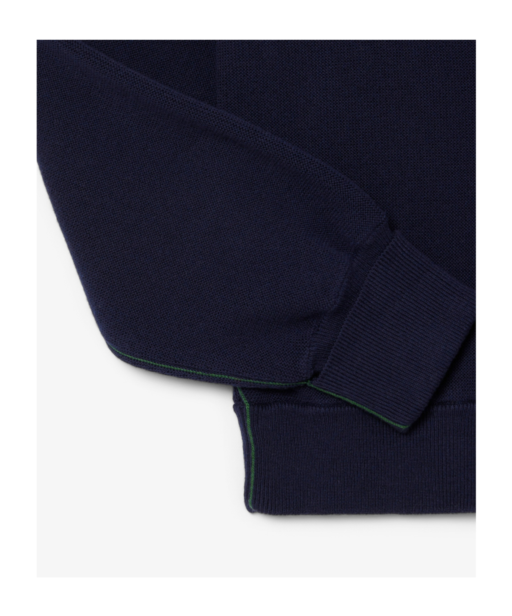 Lacoste V Neck Moss Stitch Cotton Cardigan In Blue