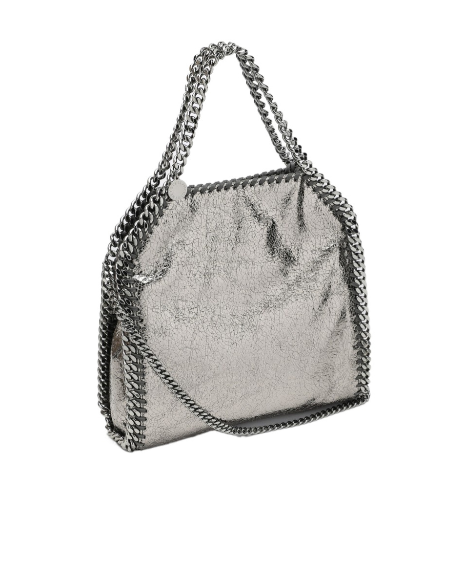 Stella Mccartney Falabella Mini Metallic Steel Grey Bag