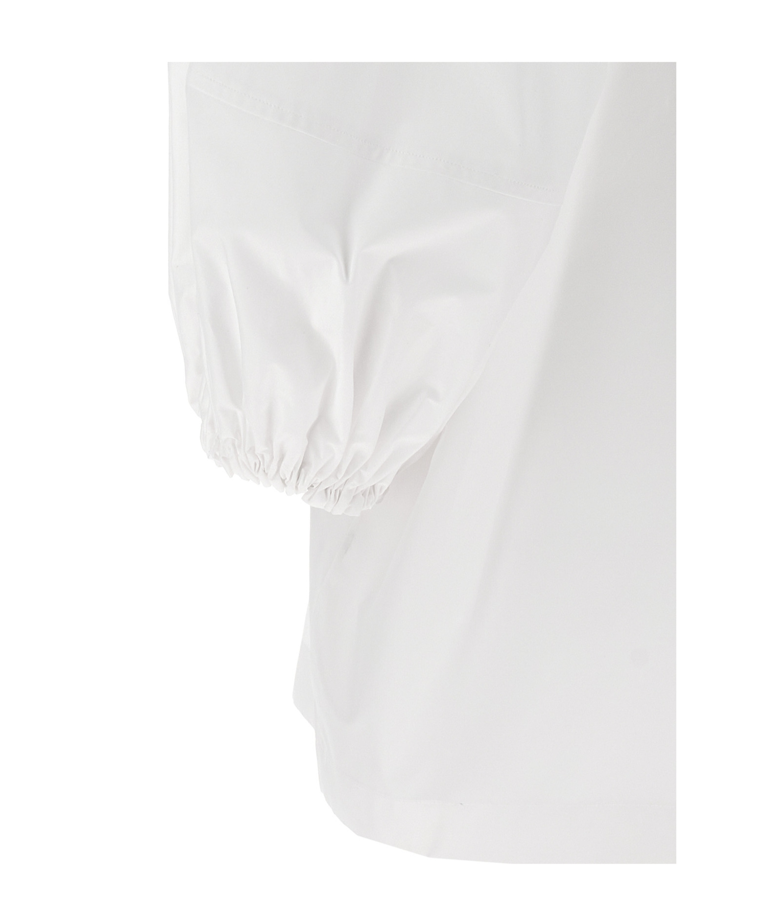 Fabiana Filippi Collared Neck Balloon Shirt With Raglan Sleeves In White