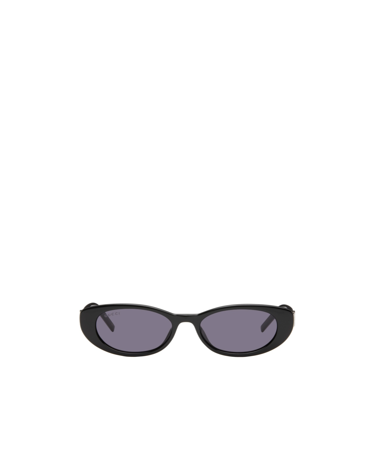 Gucci Oval-frame Sunglasses In Gray