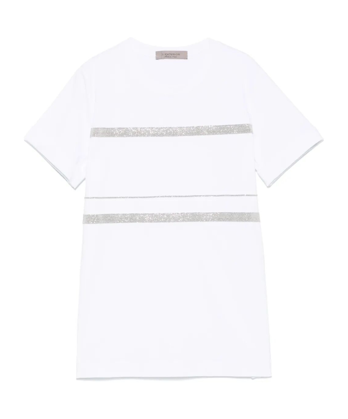 D Exterior D.exterior Cotton Jersey Chain Drop T-shirt In White