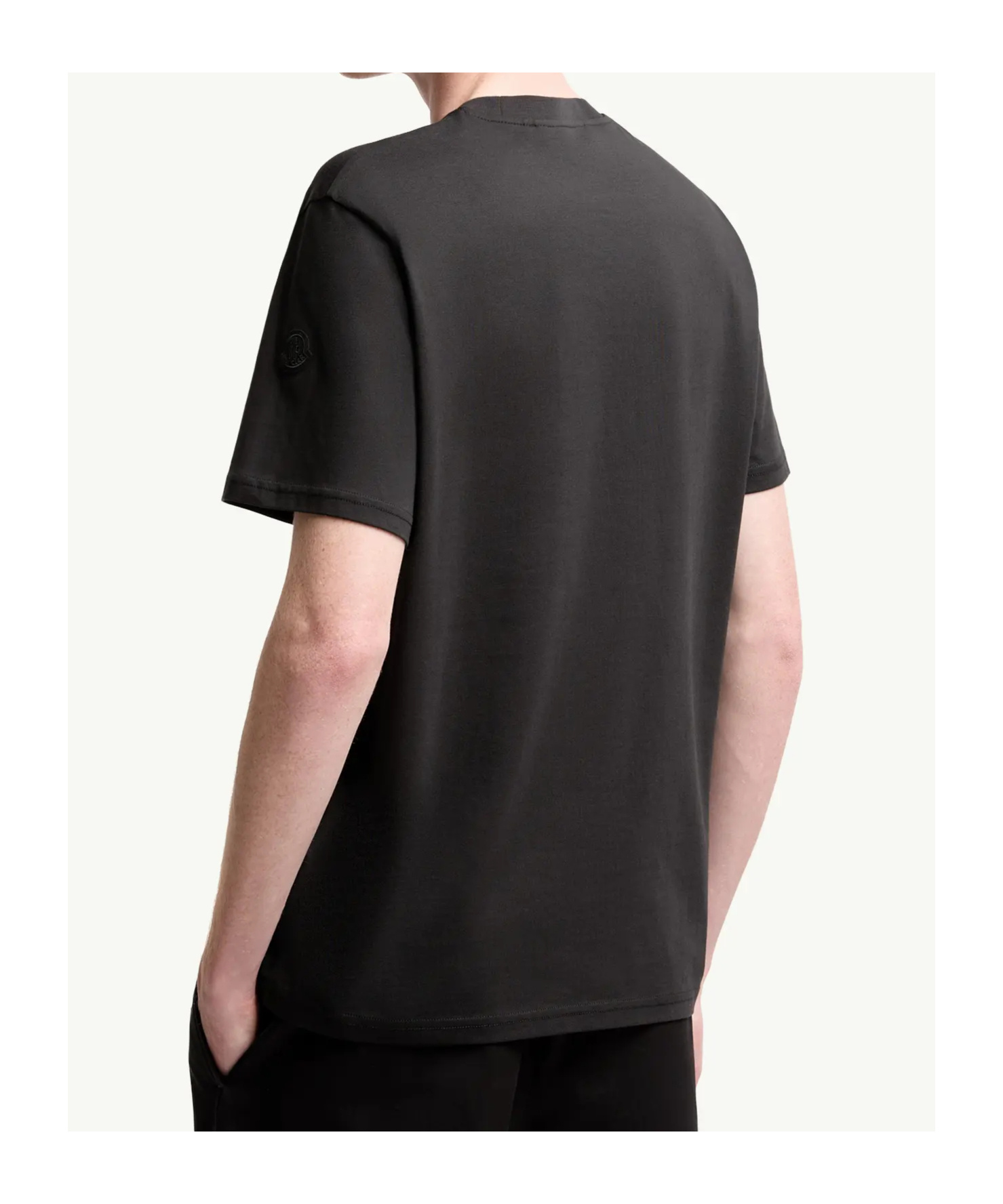 Moncler Logo-embellished Jersey T-shirt In Black