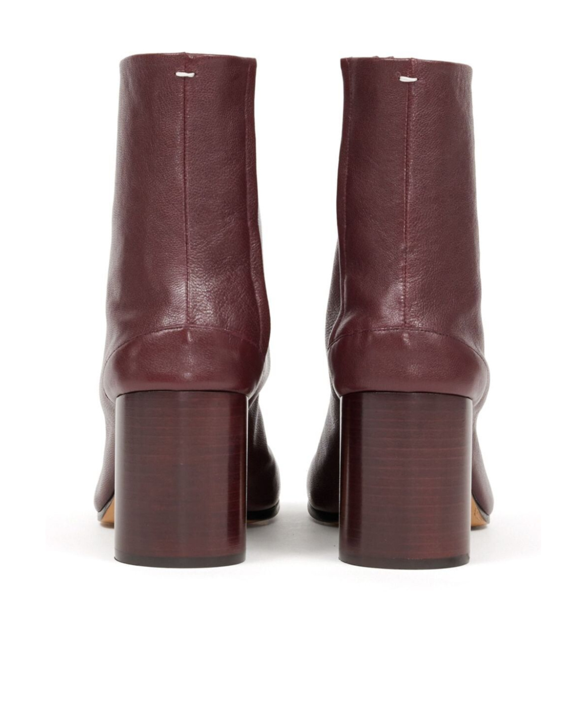 Maison Margiela Woman Ankle Boots Chocolate Brown Size 8 Soft Leather In Red
