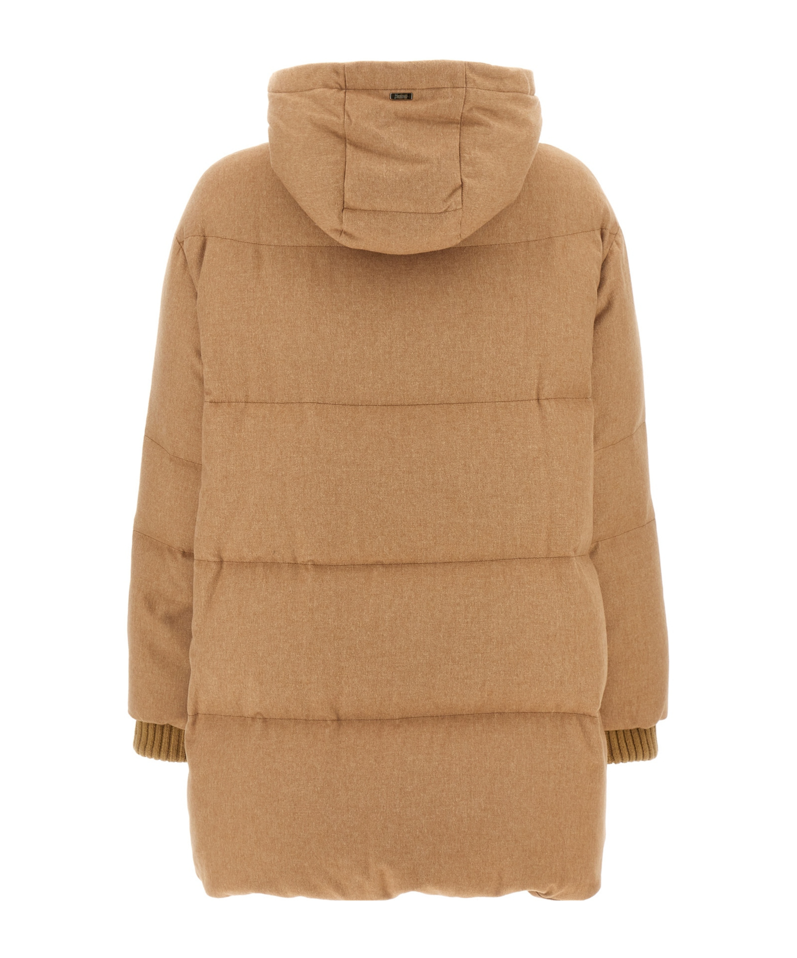 Shop Herno Insulated Hooded Coat In Nude