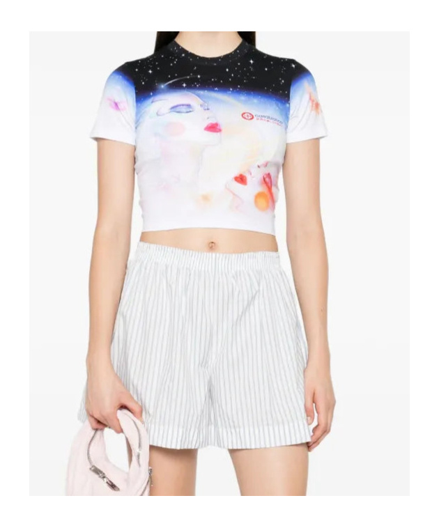 Casablanca Galactic Connection Crew Neck T-shirt In Multi