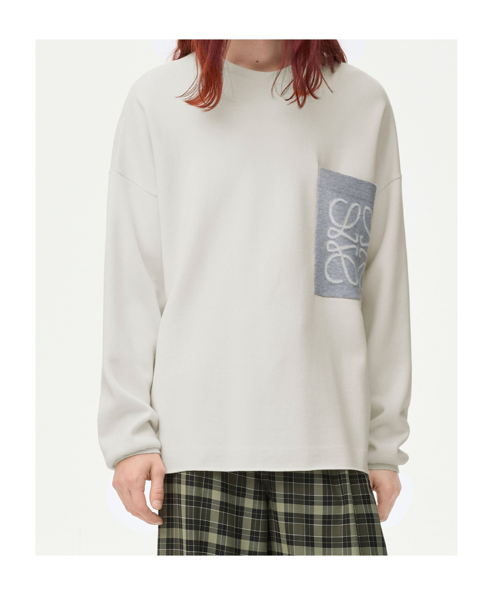 Loewe Logo-patch Cotton Sweater In Multi