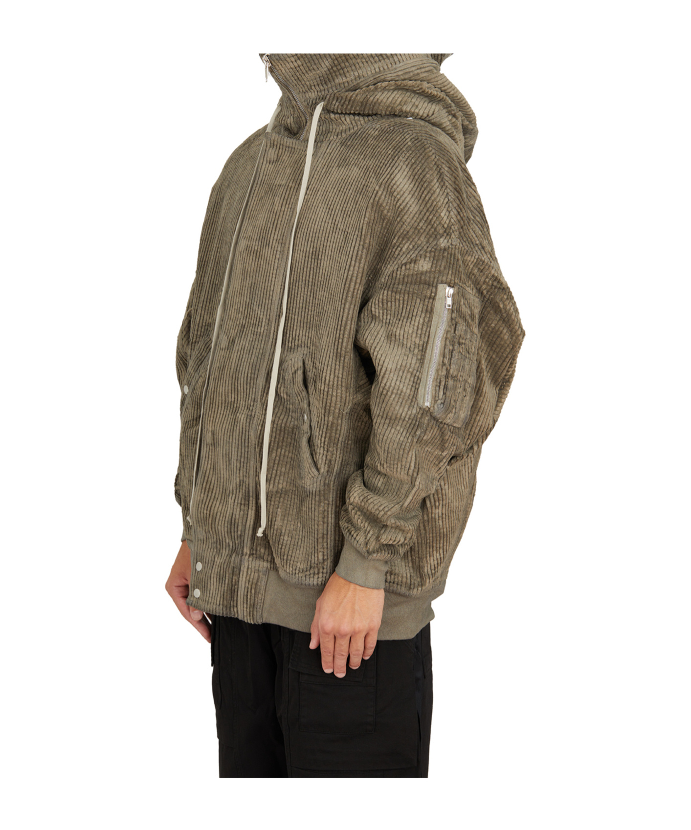 Rick Owens Drkshdw Long-sleeved Pilot Jacket In Brown