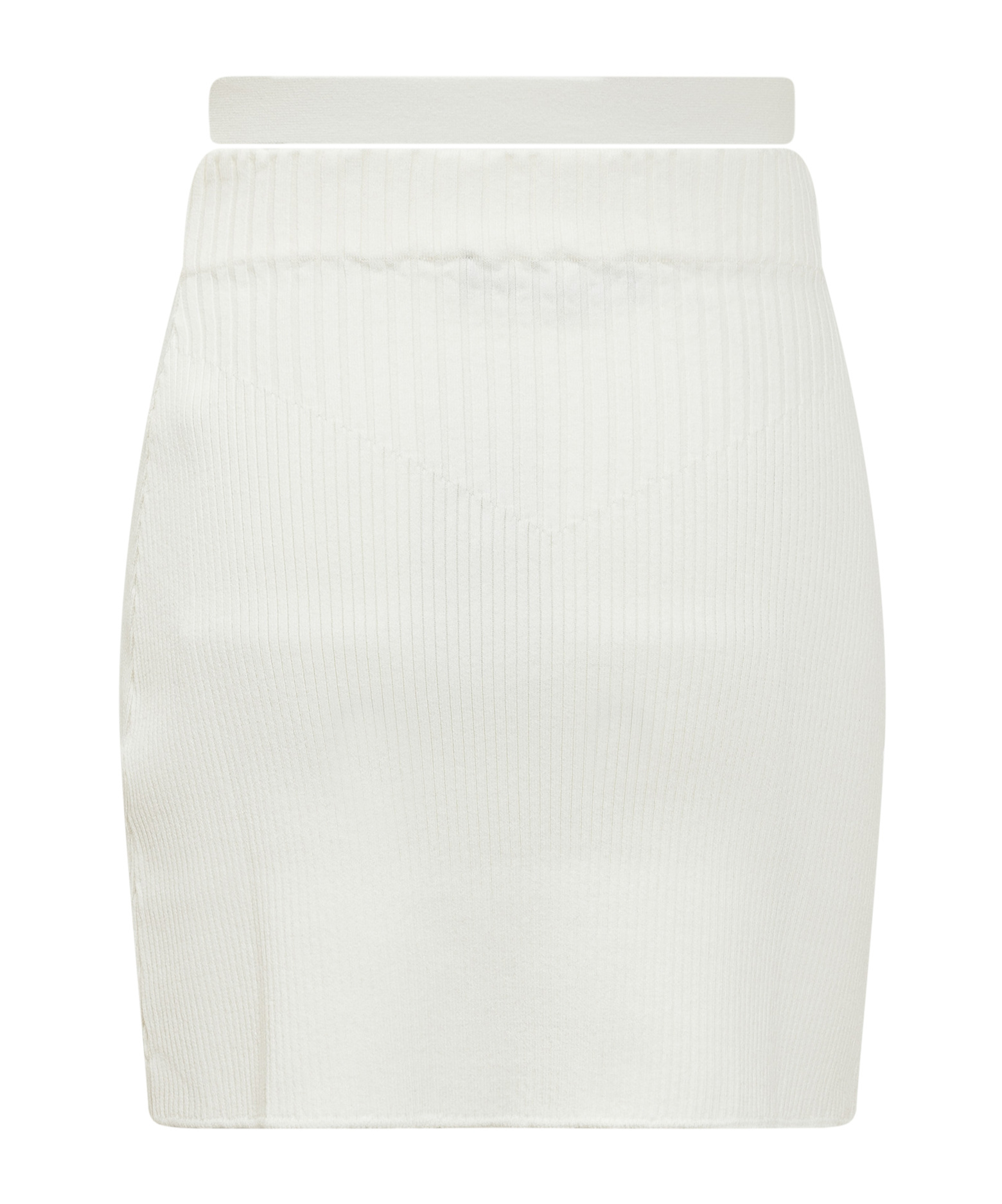 Andreädamo Andreādamo Ribbed Skirt In White