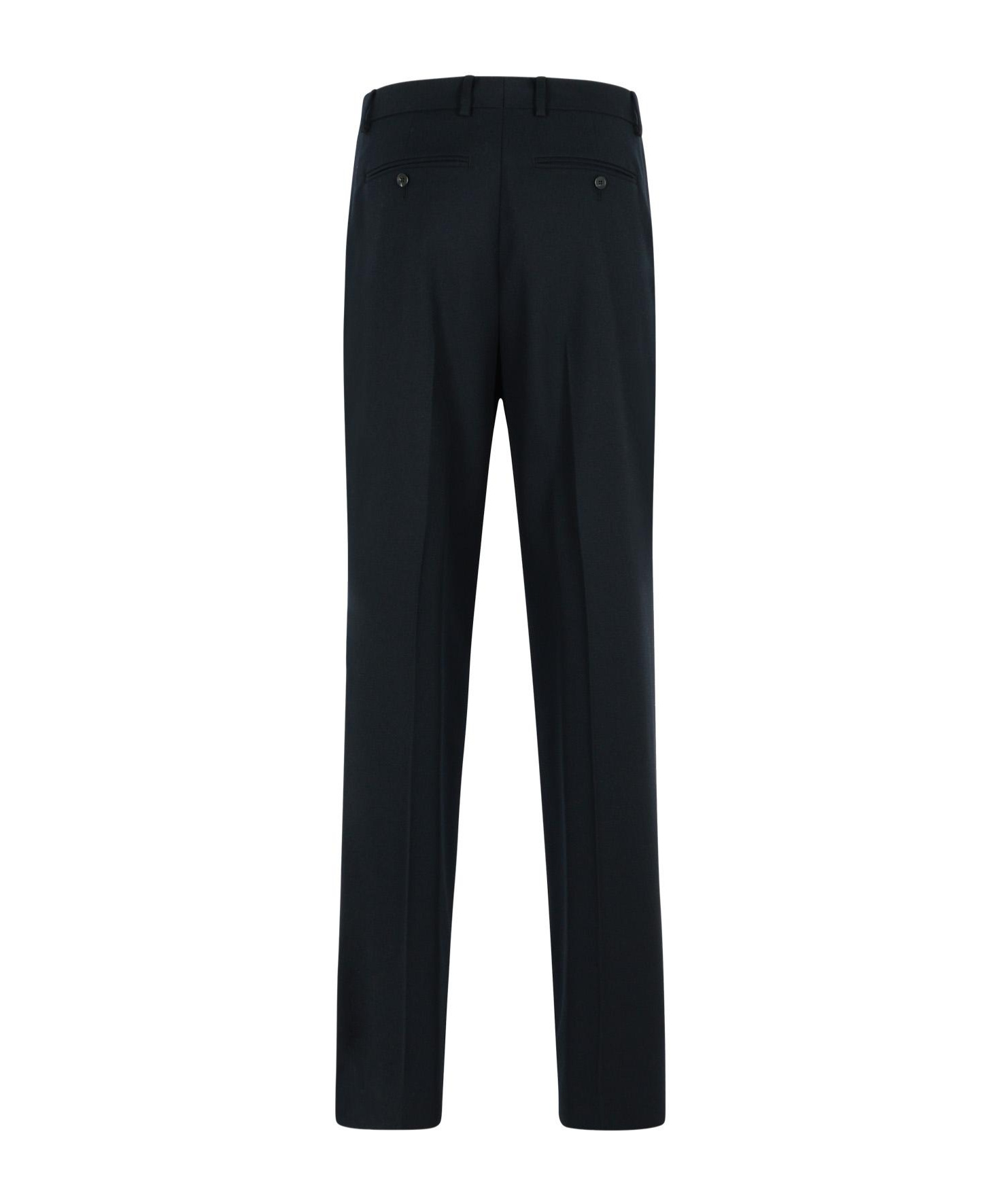 Dries Van Noten Pleated Trousers With Belt Loops And Back Pocket In Black