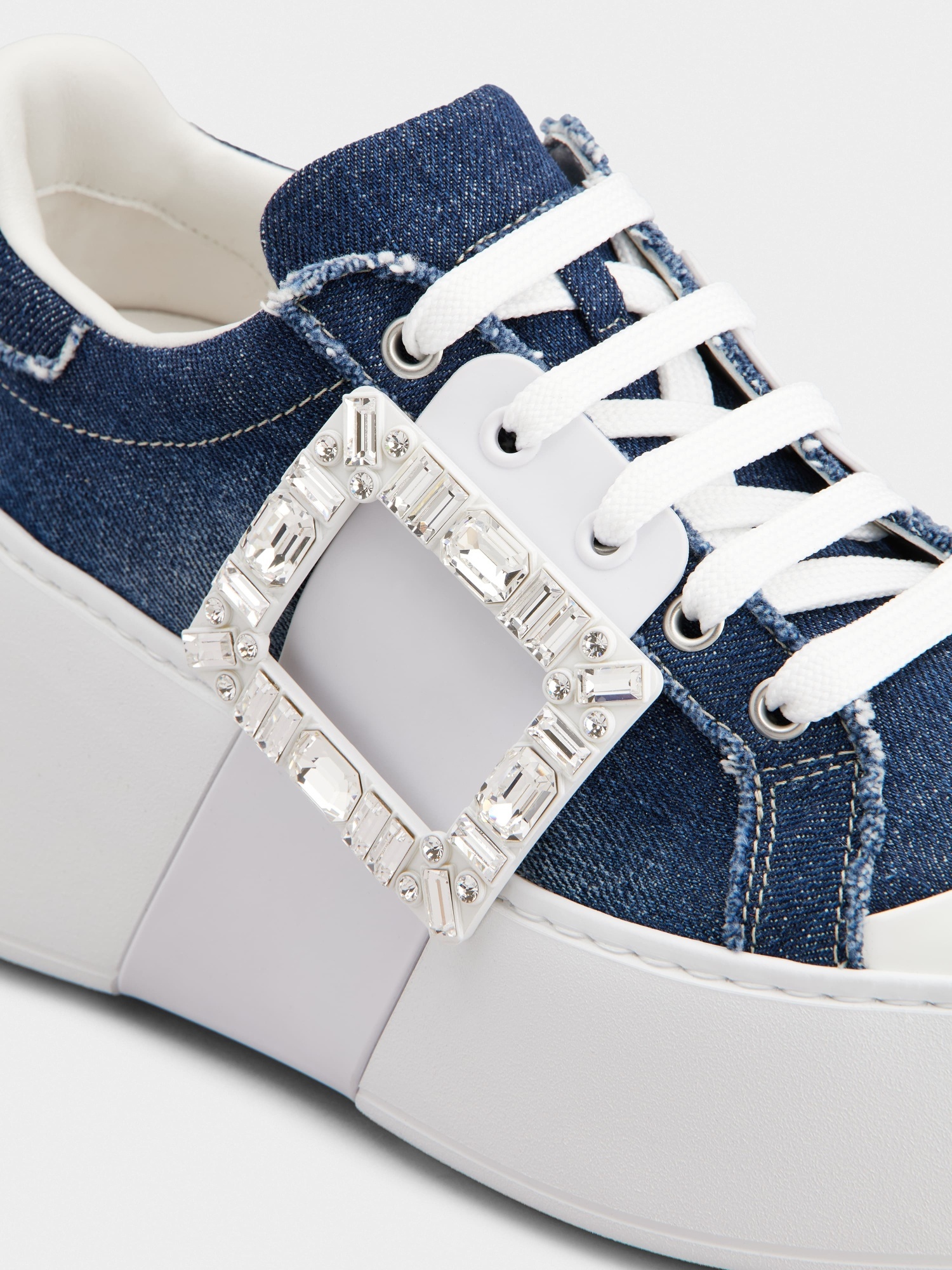 ROGER VIVIER VIV' SKATE SNEAKERS IN DENIM