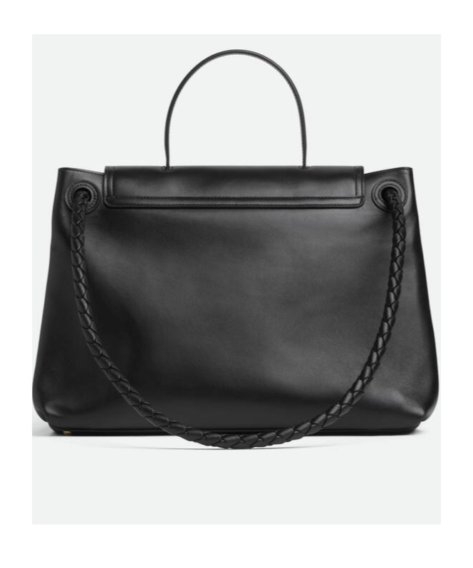 Bottega Veneta Ciao Ciao Knot Detail Leather Top Handle Bag In Black