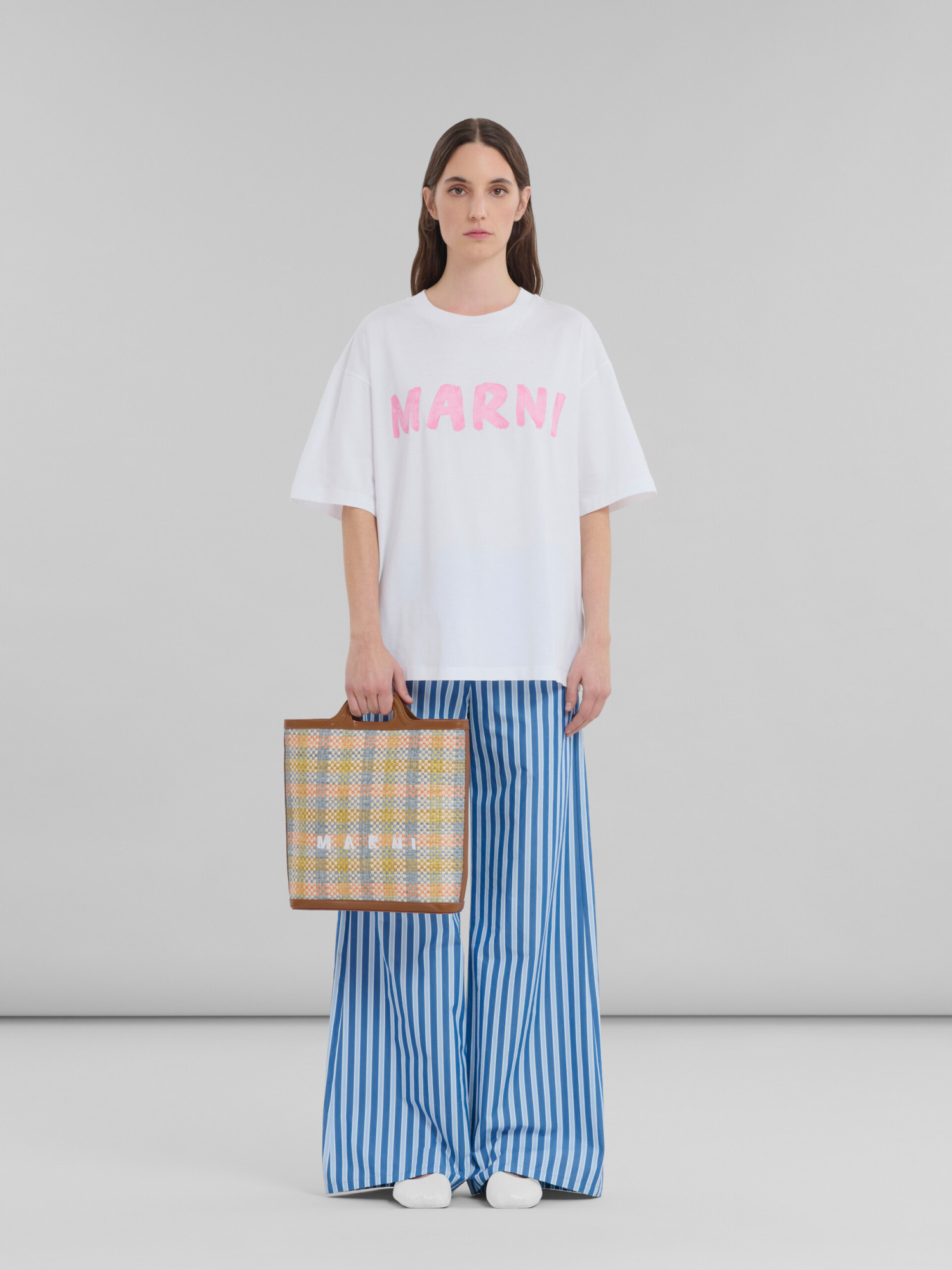 Marni Woven Tote Bag In Multicolor