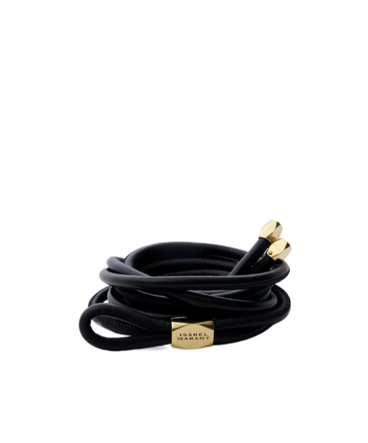 Isabel Marant Adjustable Knot Detail Belt With Metal Tips In Black