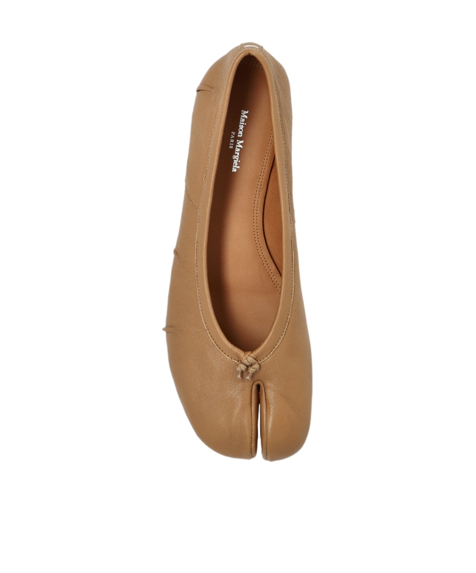 Maison Margiela Slip-on Ballerina Flats With Tabi Detail In Brown