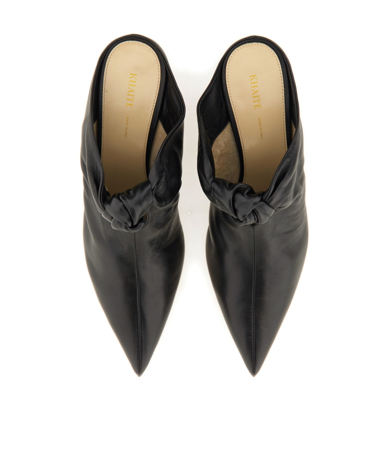 Khaite Rowan Leather Mules In Black