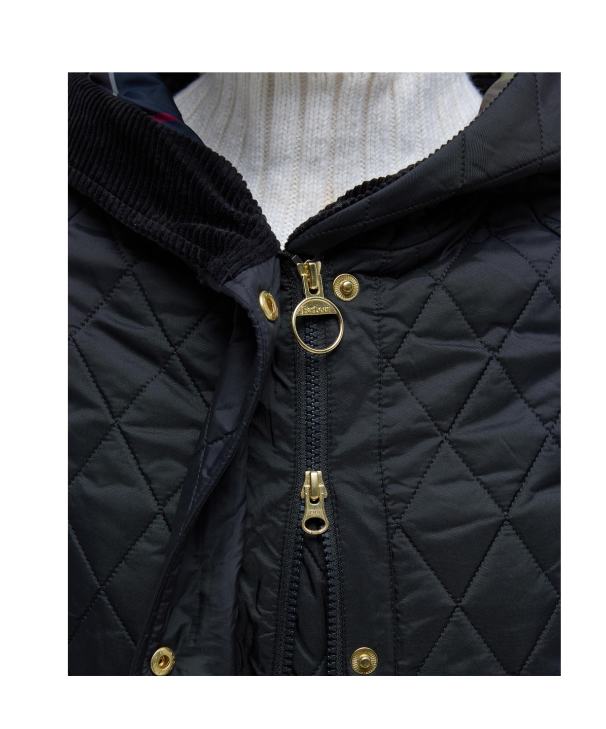 Barbour Quilted Hooded Jacket In Black