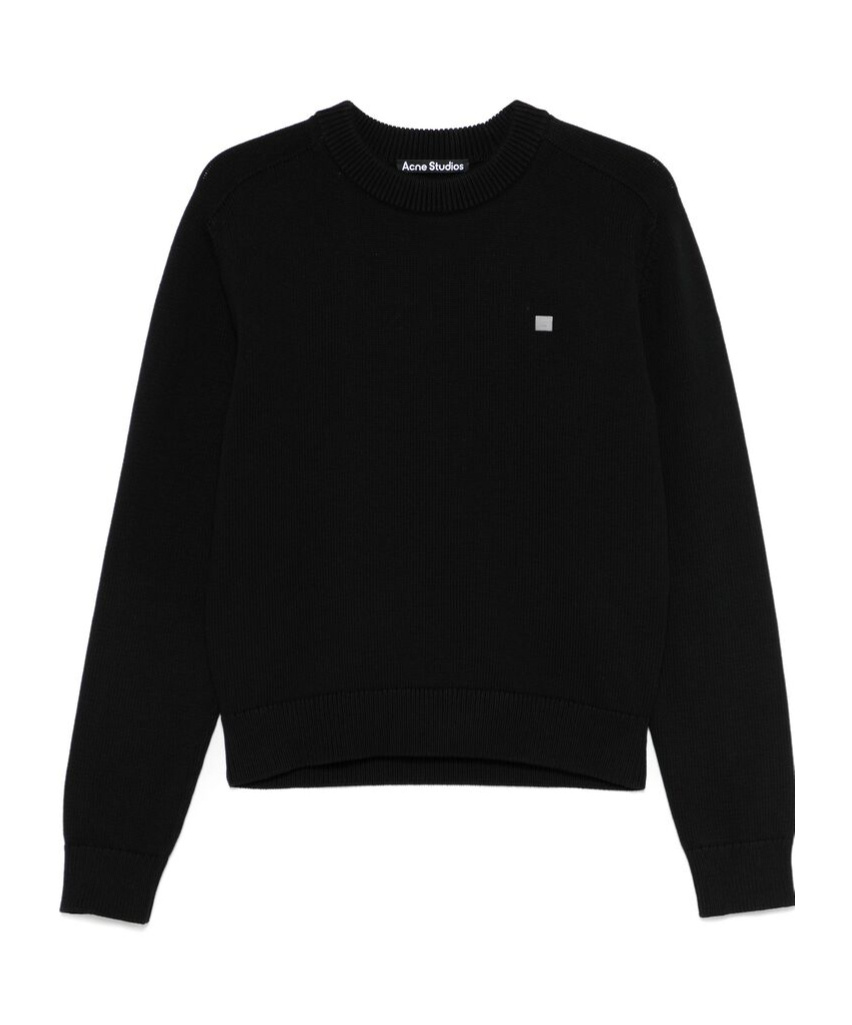 Shop Acne Studios Long-sleeved Sweater In Black
