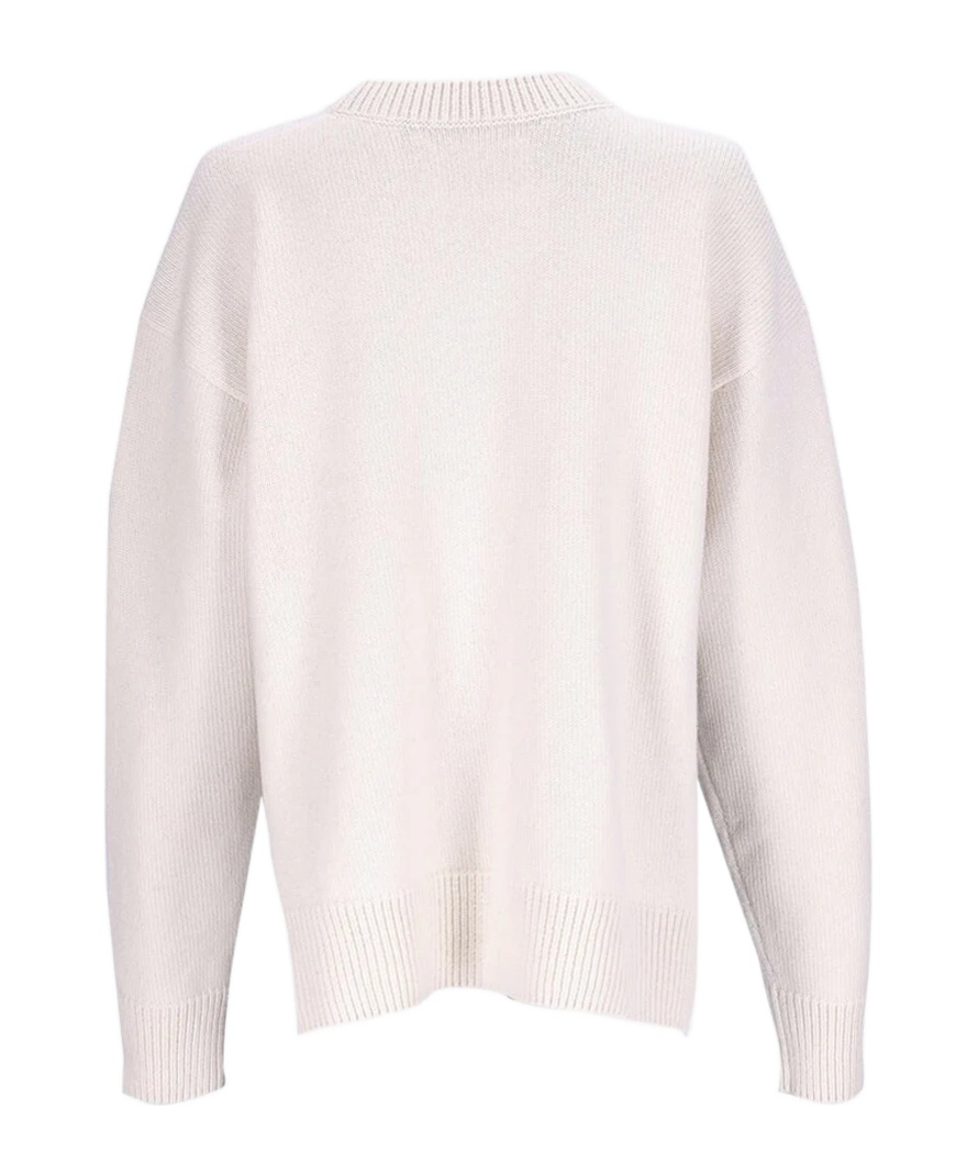 Jil Sander Drop-shoulder Crew-neck Jumper In White
