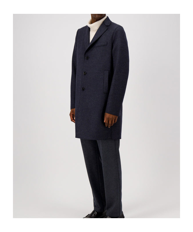 Harris Wharf London Boxy Coat Jacquard In Blue