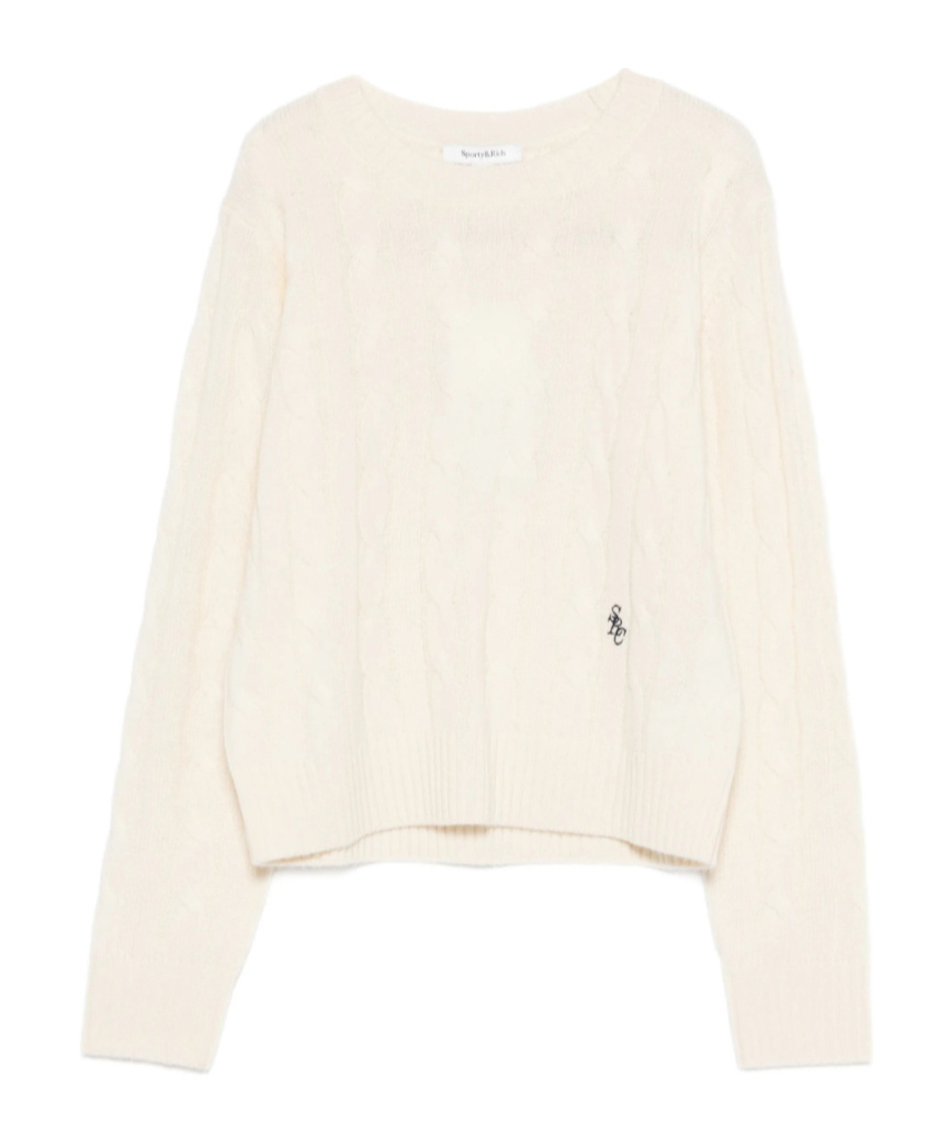 Sporty And Rich Long-sleeved Sweatshirt In White