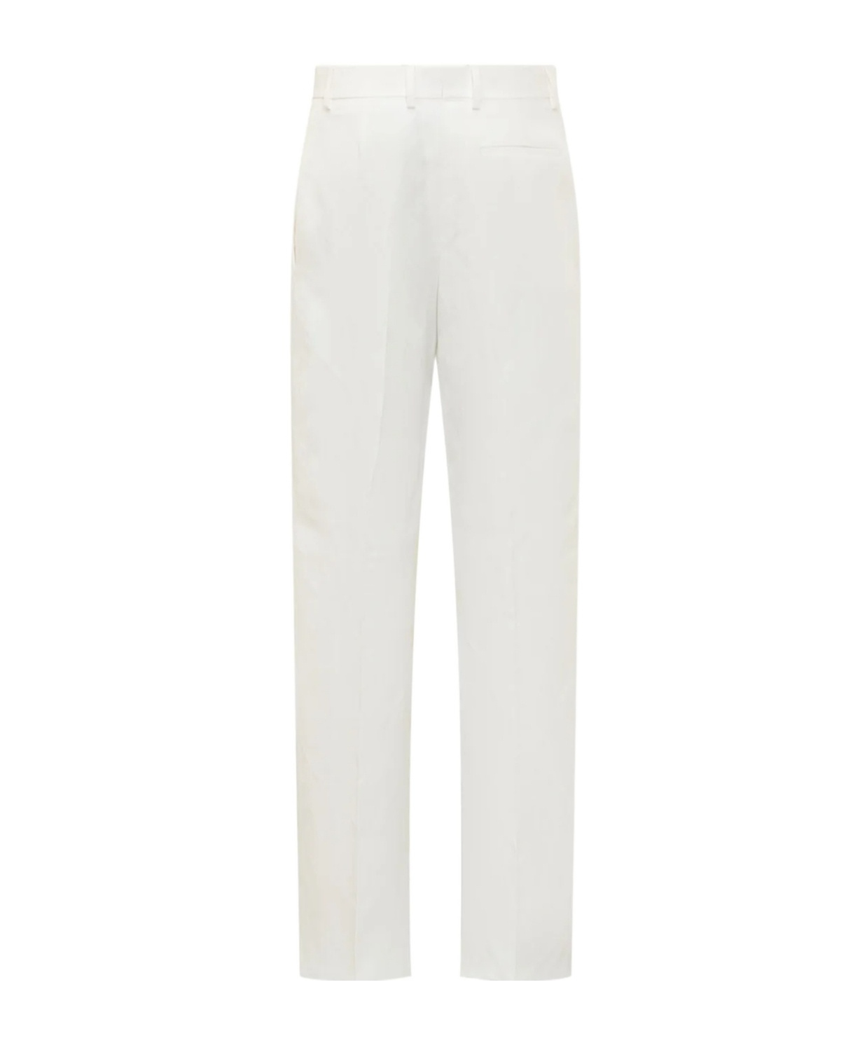 Shop Ferragamo Salvatore Straight Leg Pants In White