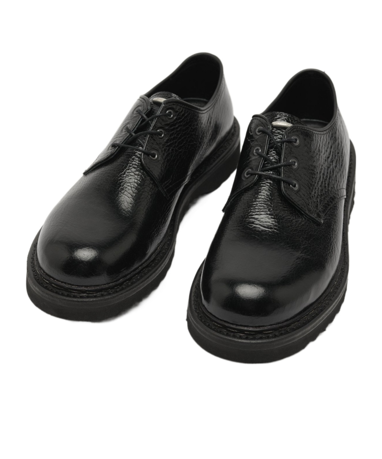 Our Legacy Grained-leather Derby Shoes In Black