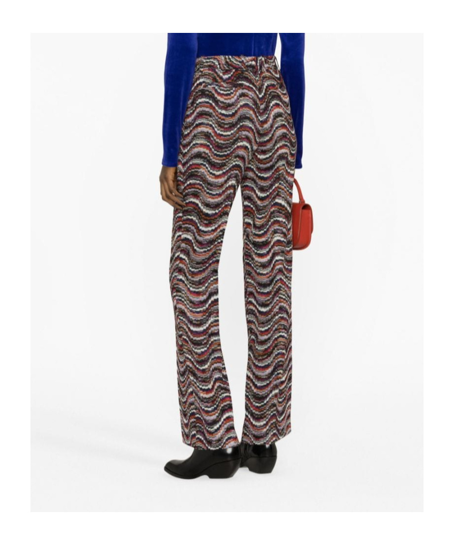 Missoni Jacquard Straight-leg Trousers In Black