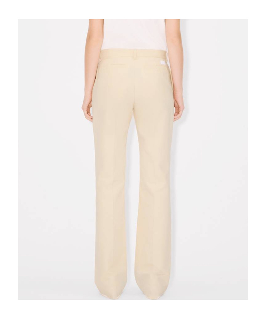Kenzo Belt-loop Casual Pants In Cream